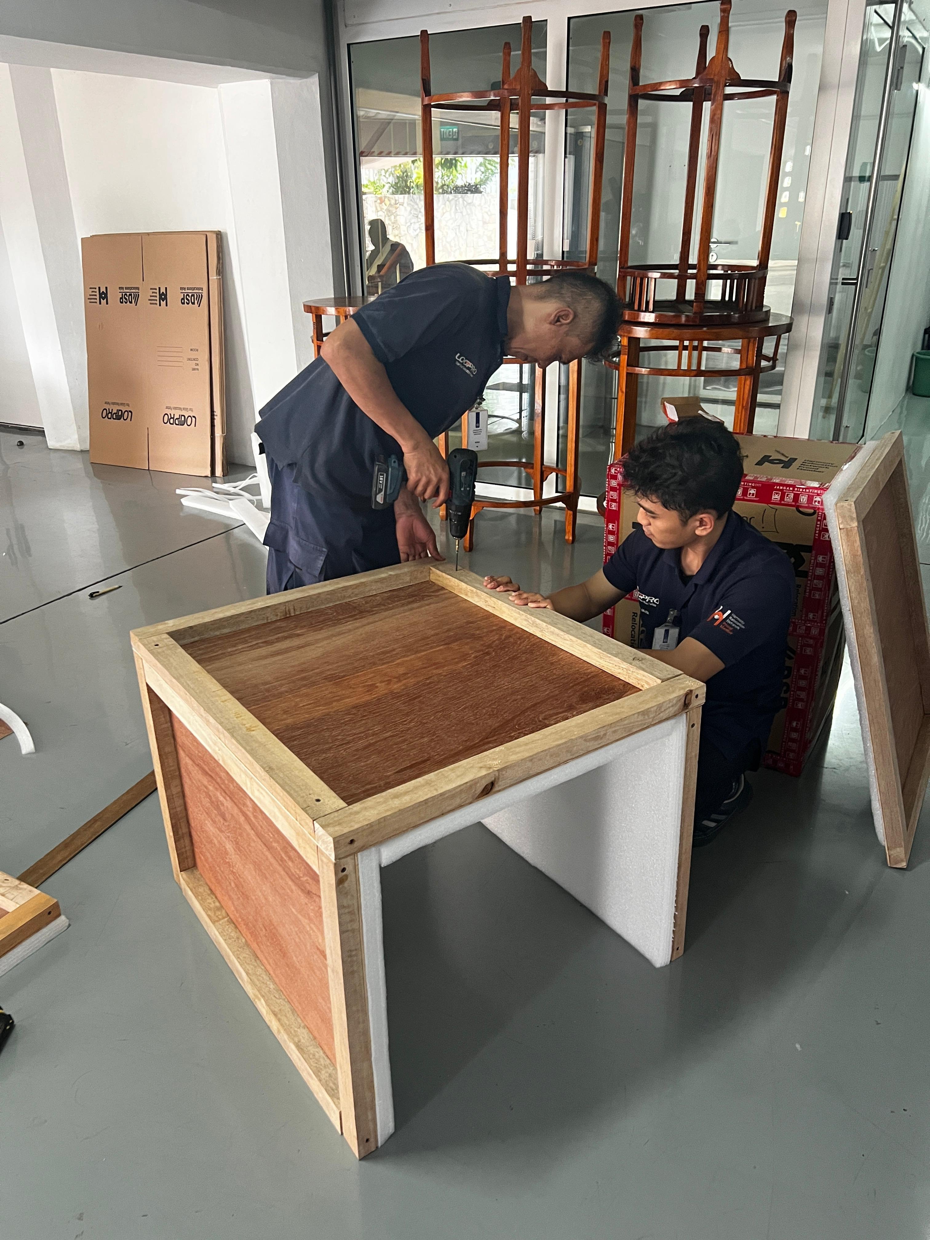 Custom crating for international moves
